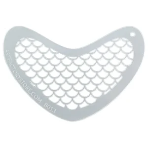 Boomerang Face Paint Stencil - Mermaid Scale (B013)